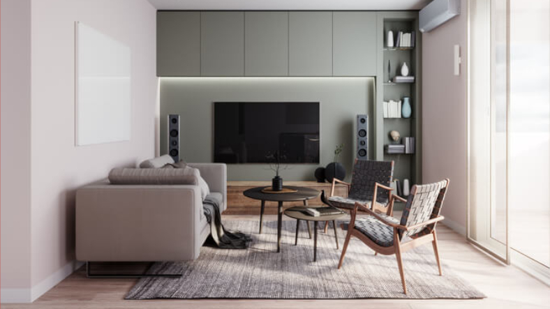 decorar salon rectangular pequeno