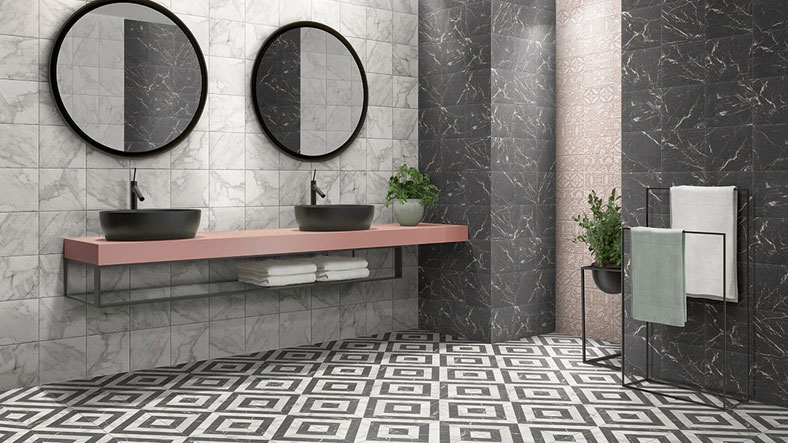 Baldosa hidráulica para baño