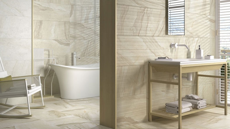 Azulejos beige para baños