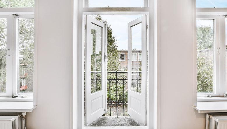 Ventana abierta para tener corriente